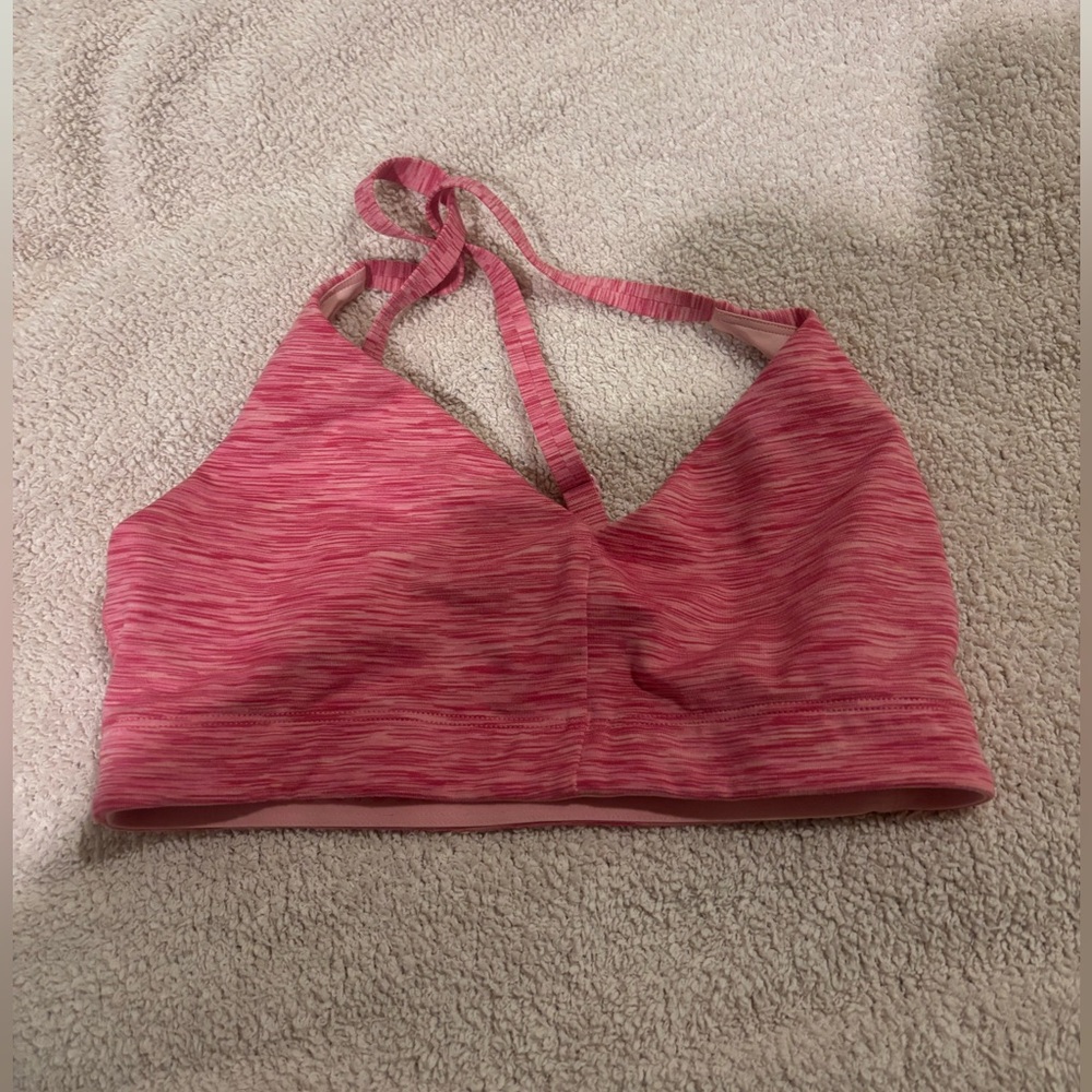 Outdoor Voices Freeform Sports Bra. 
Pink Strappy Sports Bra